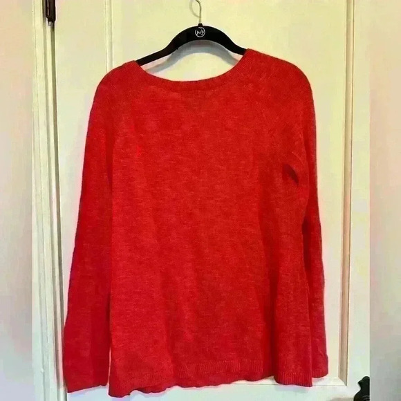 GAP Factory pullover sweater – red crewneck, cotton-rayon blend, size S - Picture 2 of 4